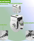 2Pack Pulley Block U 304 Stainless Steel Pulley Roller, 2 Inch Heavy Duty Duplex Bearing Silent Grooved Wheel Loading 880lb/400Kg for Material Handling and Moving, shown with detailed close-ups.