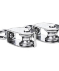 25MM Pulley System showing 2 Pcs M25 Pulleys Block with Rope and Hooks, Stainless Steel M25 Single Pulley Wheel for lifting projects.