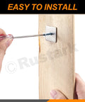 Protect fasteners with even load distribution using this 304 stainless steel square plate washers set in DIY installation on wood.