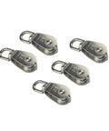 5-Pack Stainless Steel 304 Single Sheave Swivel Eye Rope Pulley 15mm 20mm 25mm 32mm 50mm Rigging Hardware Lifting Swivel Pulley(15mm)