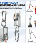 U Type Swivel Pulley Block, 304 Stainless Steel Pulleys for Wire Rope Cable Lifting, DIY Gym Equipment Part