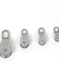 Stainless Steel Pulley M25 Single Wheel Swivel Lifting Rope Pulley Set Lifting Wheel Tools M25 in varying sizes.