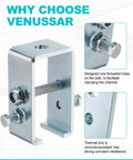 Organize and secure heavy items with a durable stainless steel hanger bracket designed for 1-5/8 inch UNISTRUT channels.