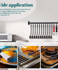 12 Pcs Mini Stainless Steel Wire Brush Set with Curved Handle displayed in kitchen for cleaning rust and weld slag