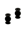 Ball 3x8x12mm (2pcs), ARA-2051, black steel components for ARRMA RC vehicles, side view showing hollow bore and flared ends.