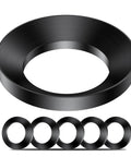 Close-up of Crush Washer Half Inch By Twenty Eight Steel For 223/556 Caliber Pack Of 5, CNC machined steel washers
