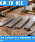 Steel Flange Wedge Beveled Set For Lathes And Welding Machines Right Angle Shims on workbench with tools.