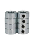 Durable zinc plated steel half inch bore shaft collar set delivers secure, vibration-resistant shaft locking for gearboxes and motor bases