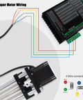 Stepper motor wiring diagram for Linear Motion Stage Actuator With 1204 Ball Screw And 20mm Square Rail CNC Linear Guide