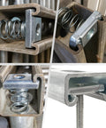 Durable 3/8 inch 16 thread strut channel nuts with zinc plating in various installation views, showing secure fittings.