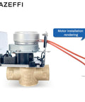 Synchron Motor 24V 4RPM Replacement for Honeywell Motor 802360JA, used in V8043/8044 zone valve, with installation rendering