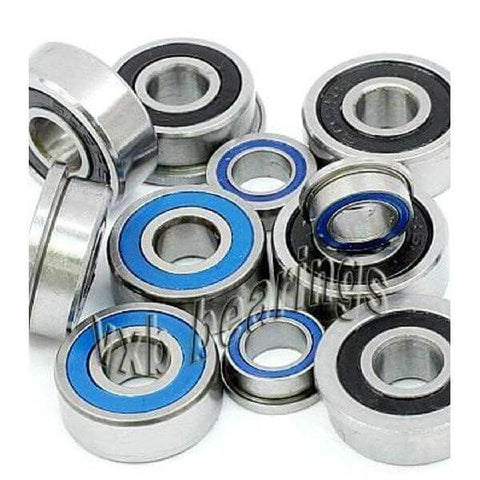 Ball Bearings for Tamiya Globe Liner, chrome steel, rubber sealed, close-up of assorted sizes
