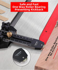Thin Rip Jig for Table Saw and Band Saw Easy to Use Guide for Repetitive Narrow Strip Cuts in Woodworking with One Way Roller Bearing
