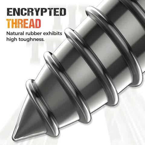 Close-up of screw thread from 20PC Tire Repair Rubber Nails Kit with 2 Sizes, displaying high toughness
