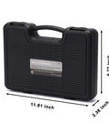 Black carrying case for 1/2-inch Drive Wheel Protector Impact Socket & 8 inch Coded Torque Limiting Socket Extension Bar 8pcs Tire Deep Socket Set, Color-Coded, 80 to 150 Ft-Lbs (110-200 Nm).