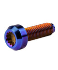 Titanium M7 24.5mm Pitch 1.0 Bolt Spline Socket Forged Head Split Rim Wheels Screws Pack of 4 (Burnt Blue) close-up