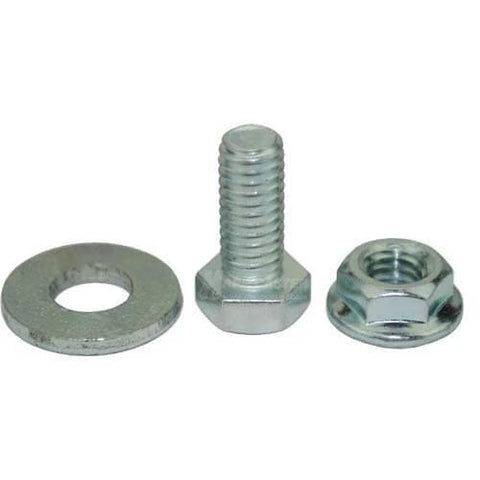 Bolt, nut, and washer from Toolbox, Job Box & Gangbox 4" Polyurethane on Heavy Duty Iron Core Caster Kit with Hardware - 3,200 Lbs. Capacity
