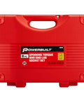 Red storage case for 8 Piece Torque Limiting Extension Bar and Socket Set with Free-Spinning Grip Handles, 240258