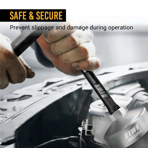 Using 5 Pcs 1/2" Impact Torque Limiting Extension Bar Set on car engine, ensuring secure operation.