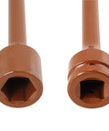 Front view of Torque Limiting Socket, 1" Drive, 475 ft/lb, 33mm-1-5/16, Brown, 40402 with hexagonal opening.