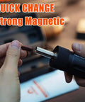49 Pcs Torque Screwdriver 10-70 Inch Pound Torque Screwdriver Set with S2 Bits & Sockets showing quick change feature