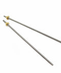 Two precision 200mm TR8X8 Acme lead screws with 8 mm lead, SUS304 stainless steel shafts and brass nuts for accurate Z axis motion.