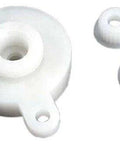Front view of Traxxas 3744 Servo Saver w/ Adapters, displaying white plastic components for RTR cars.