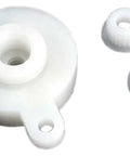 Traxxas 3744 Servo Saver w/ Adapters, white plastic replacement components, front view