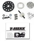 Traxxas 5351A - T-Maxx Torque Control Slipper Upgrade Kit components on display with manual for T-Maxx transmission.