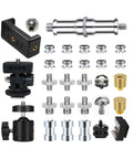 30 Pack Tripod Screw Mount Kit With 1/4 Inch To 3/8 Inch Threaded Adapters And Quick Release Screws for DSLR cameras and accessories
