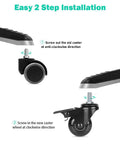 Installation guide for Two Inch Lockable Caster With Five Sixteenth Inch 18UNC Threaded Stem, brake equipped for furniture