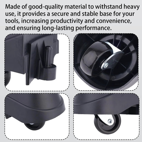 Close-up of Two Piece Foot Caster Wheel Kit For 6 Gallon And 16 Gallon Wet Dry Vacuum Cleaners Including 12388 And 12293 Casters