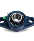 Front view of UCFL205-16 Pillow Block Bearing, 1 inch Bore, 2-Bolt Flange Mounted, Solid Base, Self-Alignment
