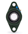 2 Pcs UCFL206-19 Bore 1-3/16" Pillow Block Flange Mounted Ball Bearings, Solid Cast Iron Base and Self Aligning Chrome Steel Sealed Bearings