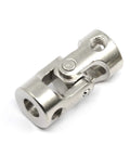 Close-up of a 4 Pack 5mm To 5mm Universal Joint Shaft Couplings With Screws For Motors In High Strength 45 Steel Electroplated Set