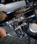 UPGRADE 3/8" Drive Click Torque Wrench,5-50Ft.Lb in use on bike and motorcycle, dual-direction 72 tooth adjustable, blue handle