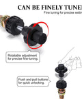 Heavy duty vernier lock cable delivers precise throttle control with a durable dual ball lock mechanism, 10 ft length, with tuning features.