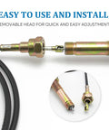 Close-up of 6 ft Vernier Adjustable Lock Cable for precise throttle control with removable head for VCGTX06 in equipment