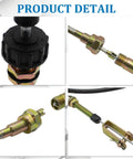6 ft Vernier Adjustable Lock Cable details showing stainless core, dual ball locks, and removable head for throttle control.