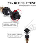Close-up view of vernier throttle cable knob showcasing adjustable features for precise control on heavy duty engines and equipment.