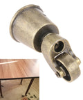Vintage Bronze Swivel Cup Caster Set 4 Pieces, Universal Metal Pulley Wheel Casters For Chairs Tables Sofas Cabinets And Other Furniture Hardware, Anti Rust Zinc Alloy Construction For Durable, Smooth Rolling Movement visible with caster installed on table