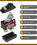 Waterproof 12g Servo Micro Servo Motor Metal Gear Arduino Servo 4.6kg High Torque Digital Servo with ball bearings and metal gears.