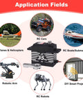 Waterproof 35KG High Torque Servo Motor Coreless Metal Gears Digital RC Steering Servo and 25T Servo Horn for RC vehicles and projects