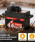 Waterproof 12g Servo Micro Servo Motor Metal Gear Arduino Servo 4.6kg High Torque Digital Servo in muddy environment