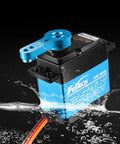RC Servo 25KG Servo Motor 7.4V High Voltage High Torque Waterproof Full Metal Gear Digital Servo, Aluminum Case with water splash