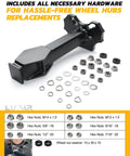 Wheel Bearing Hub Removal Tools Kit Compatible with All Axle Bolt Hubs 5, 6, 8 Lug Hubs Buster Puller shown with hardware