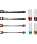 1/2-inch Drive Wheel Protector Impact Socket& 8 inch Coded Torque Limiting Socket Extension Bar 8pcs Tire Deep Socket Set