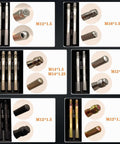 14Pcs Wheel Stud Alignment Pin Set with various M12-M16 thread sizes, shown in metallic finish and packaged set.