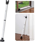 Door Security Bar Adjustable Door Stoppers Sliding Glass Door Security Bar 2 in 1 Heavy Duty Door Jammer for Home, Apartment, Travel