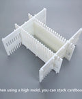 Adjustable Silicone Resin Mold Border Brackets 4 Pack For Mold Housing Flexible Border Holders, white, stacked view